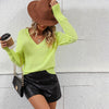 Casual Solid Colour Knit Sweater