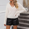 Casual Solid Colour Knit Sweater