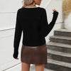 Casual Solid Colour Knit Sweater