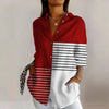 Colour Block Striped Blouse