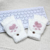Warm Cat Paw Print Gloves