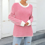 Casual Striped Knit Sweater