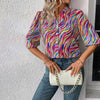 Colourful Abstract Print Blouse