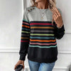 Casual Colourful Striped Sweatshirt