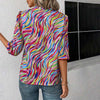 Colourful Abstract Print Blouse