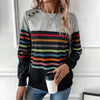 Casual Colourful Striped Sweatshirt
