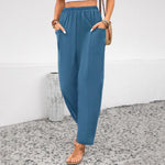 Casual Solid Colour Trousers