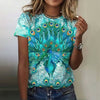 Vintage Peacock Print T-Shirt