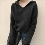 Solid Colour Hooded Sweater