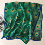 Peacock Feather Print Scarf