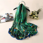 Peacock Feather Print Scarf