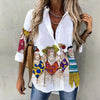 Casual Abstract Print Blouse