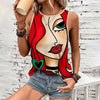 Casual Abstract Print Tank Top