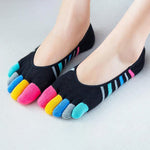 Colorful Striped 5 Finger Socks