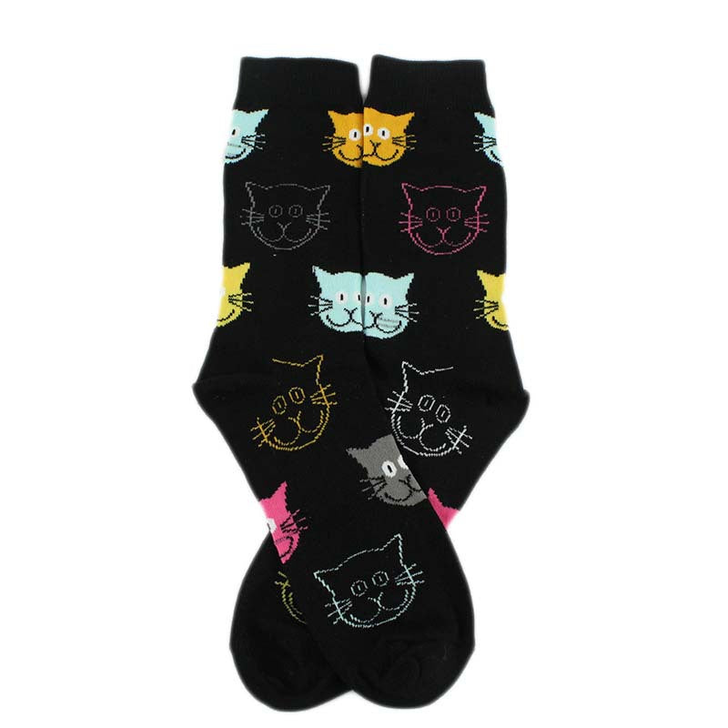 Cat Pattern Casual Socks