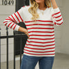 Casual Striped Knit Sweater