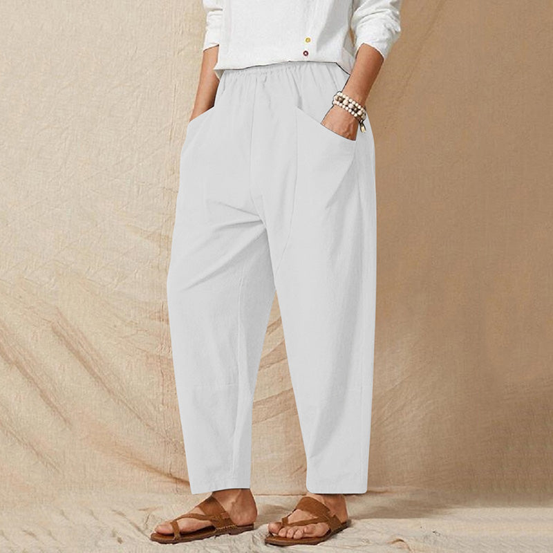 Solid Color Casual Trousers