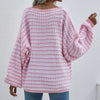 Casual Striped Knit Sweater