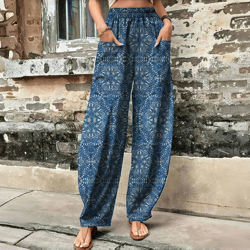 Vintage Ethnic Print Trousers