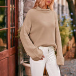 Casual Solid Colour Knit Sweater