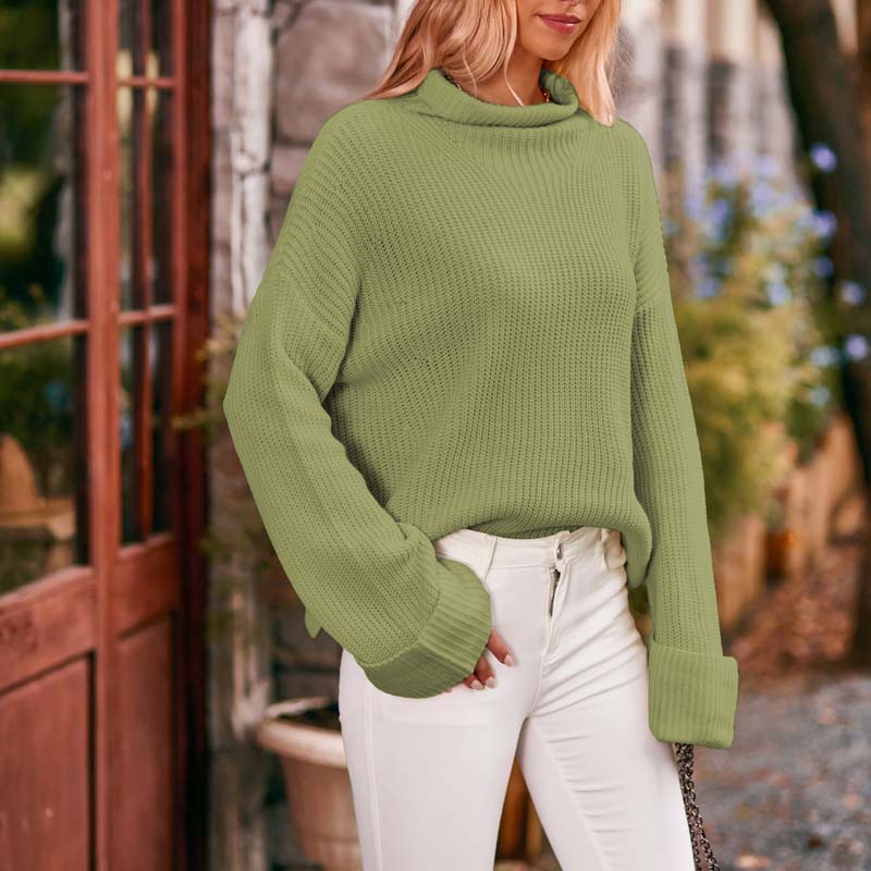 Casual Solid Colour Knit Sweater