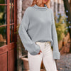 Casual Solid Colour Knit Sweater