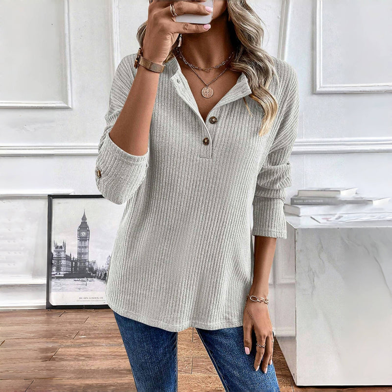 Solid Colour Casual Sweatshirt