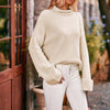 Casual Solid Colour Knit Sweater