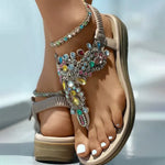 Rhinestone Embellished Casual Sandals