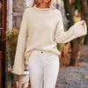 Casual Solid Colour Knit Sweater