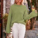 Casual Solid Colour Knit Sweater