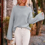 Casual Solid Colour Knit Sweater