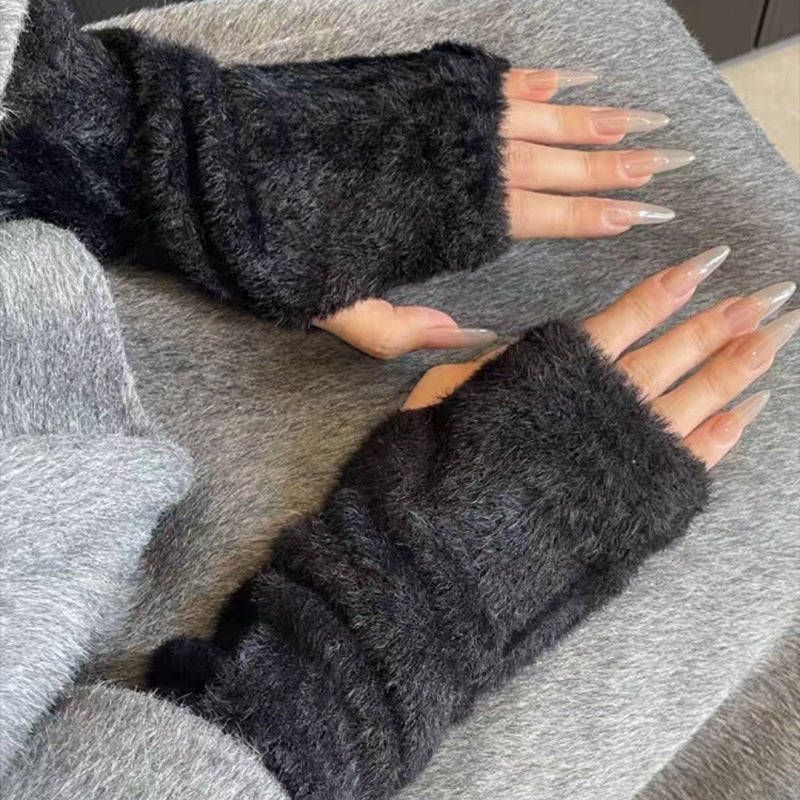 Solid Colour Warm Gloves