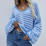 Casual Striped Knit Sweater