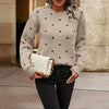 Casual Polka Dot Knit Sweater