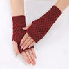 Solid Colour Knitted Gloves