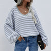 Casual Striped Knit Sweater