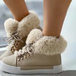 Warm Plush Platform Ankle Boots