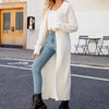 Casual Solid Colour Long Cardigan