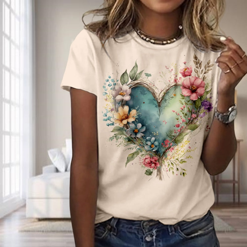 Vintage Floral Print T-Shirt