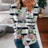 Casual Striped Floral T-Shirt