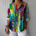 Colourful Geometric Print Blouse