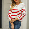 Casual Striped Knit Sweater