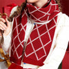 Casual Plaid Knitted Scarf