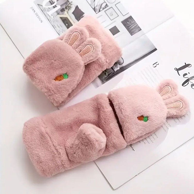 Cartoon Plush Warm Gloves