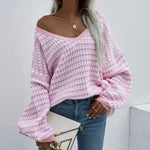 Casual Striped Knit Sweater