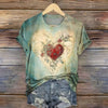 Vintage Heart Print T-Shirt