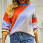 Casual Colour Block Sweater