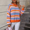 Casual Striped Knit Sweater