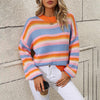 Casual Striped Knit Sweater